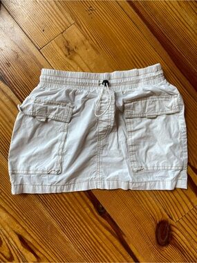 wild fable White Elastic-Waist Mini Skirt